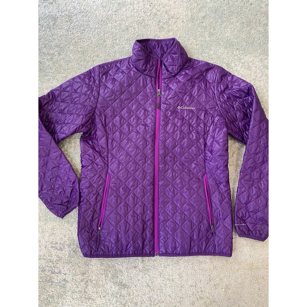 Columbia Omni Heat Lightweight Jacket Coat Women's Size Large Quilted Full Zip